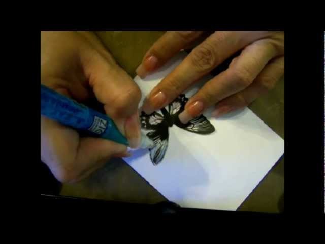 JUSTAFEW -  How to make a GLITTERY BUTTERFLY . purdy!