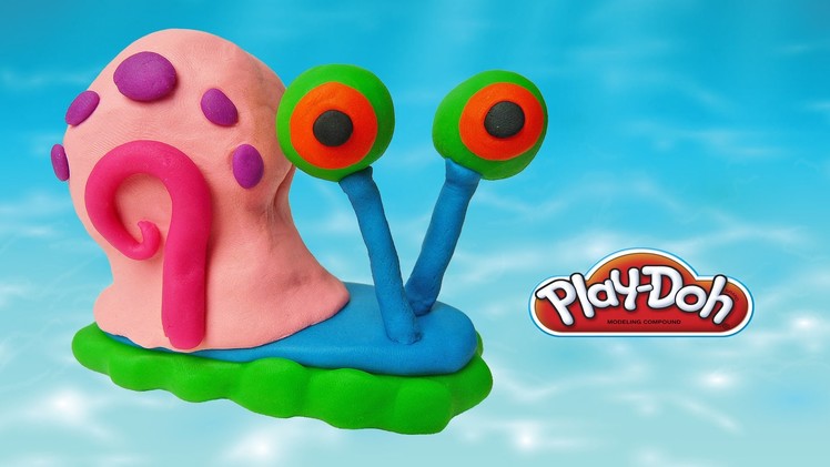 Play Doh Gary the Snail from Spongebob - How to make with playdoh