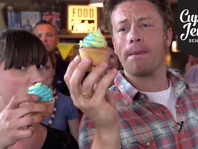 Rainbow Buttercream Cupcakes how-to ft. Jamie Oliver | Cupcake Jemma