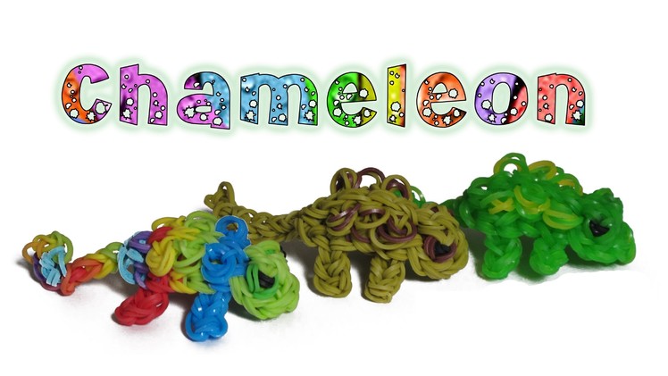 Rainbow Loom 3D Chameleon charm.Figure - How to - Animal Series