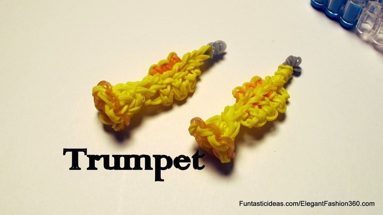 Rainbow Loom Trumpet Charm - How to - Emoji.Emoticon