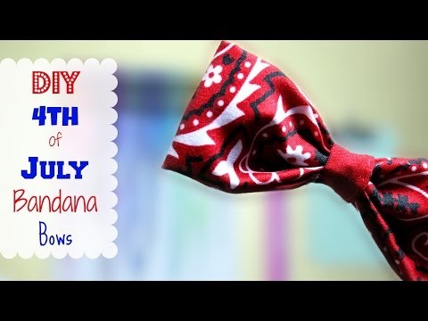 DIY 4th of July Bandana Bows | Alexa's DIY Life