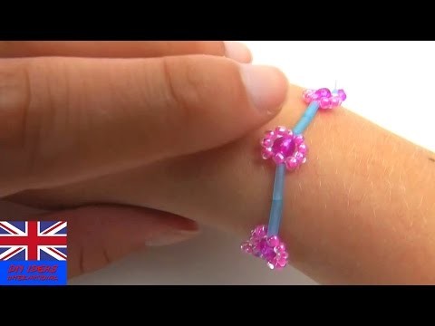 DIY Beads Bracelet Flower Tutorial: How to make a bracelet with beads?