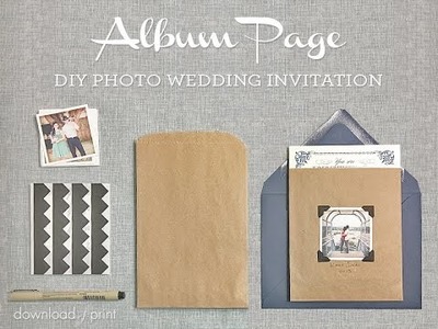 DIY Photo Wedding Invitation - Album Page Style
