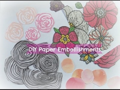 How to make homemade paper embellishments. diy paper embellishments
