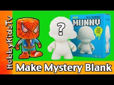 Mystery Blank 2 Kidrobot Munny DIY Spiderman Venom Hulk HobbyKidsTV