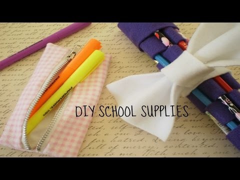 DIY Back to School Supplies! -Pouches and Heart Bookmark