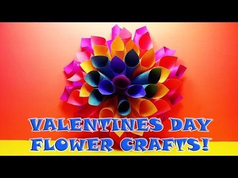 DIY: How to Make HOMEMADE PAPER VALENTINES DAY CRAFT FLOWERS!