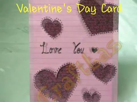 DIY Valentine's Day Handmade Heart Greeting Card For Him.Her