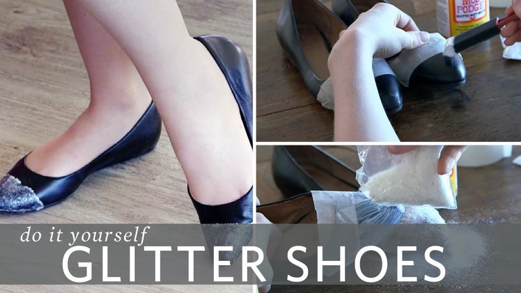 DIY Glitter Shoes