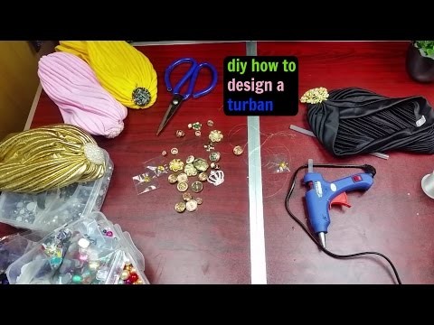 Diy how to design a turban.hat winter fashion valentine gift tag