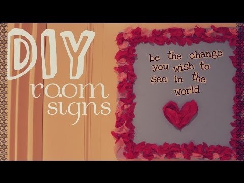 DIY Room Signs ✮ Teen Room Idea