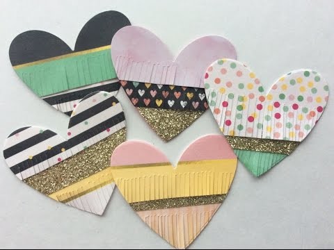 Fringed Heart DIY Scrapbook Embellishments DT Project Not2ShabbyShop