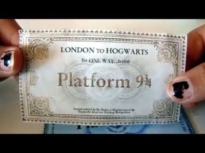 Hogwarts 9 3.4 Train Ticket - DIY