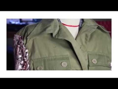 Style Surgery | DIY Embellished Sleeve Army Jacket