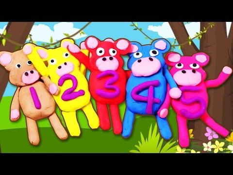 5 Little Monkeys Play Doh Creation | Fun with Play-Doh | Easy DIY Play Doh Video Tutorials