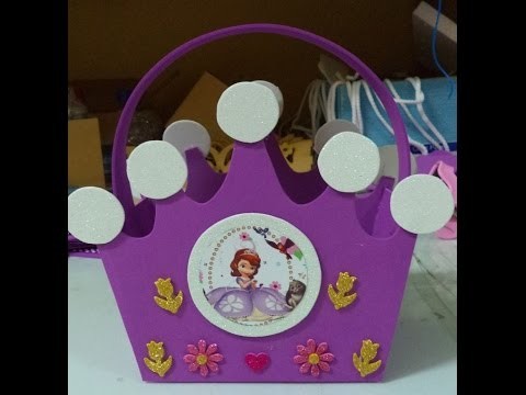 Como hacer Dulcero Corona Princesa Sofia - DIY how to make a crown