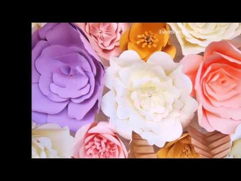 DIY Paper Flowers Backdrop by Evermore Flower