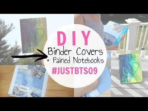 DIY Shopping Tag Binder Cover + Painted Notebooks! | BTS 2014