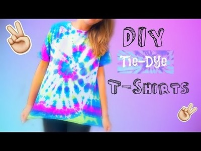 DIY Swirly Tie Dye T Shirts!~Cute Summer tees