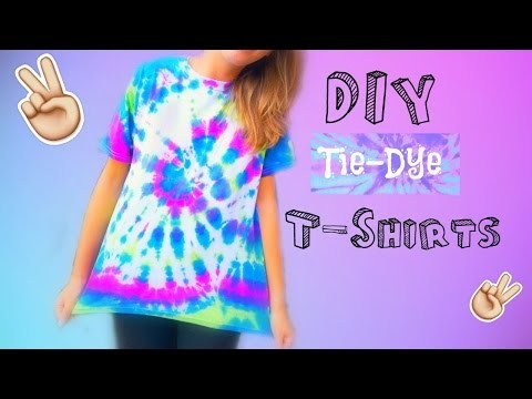 DIY Swirly Tie Dye T Shirts!~Cute Summer tees