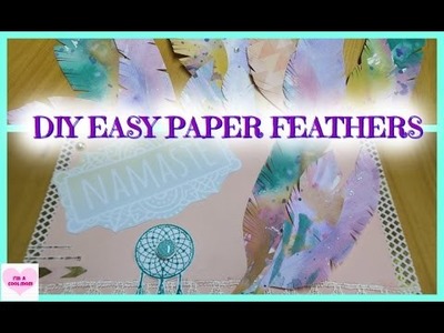 DIY Water Color Paper Feathers & Card Idea : CRAFT WITH ME ♥ I'm A Cool Mom
