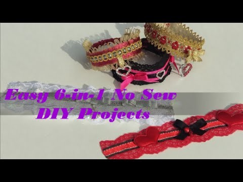 Easy 6 in 1 DIY Projects: Pet Collar, Choker, Garter, Valentine Headpiece, Bridal gift