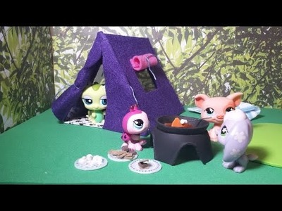How to Make an LPS Tent PLUS S'mores Food: Doll DIY