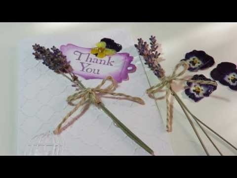 Tutorial Make a Card Using Dried Flowers V#3