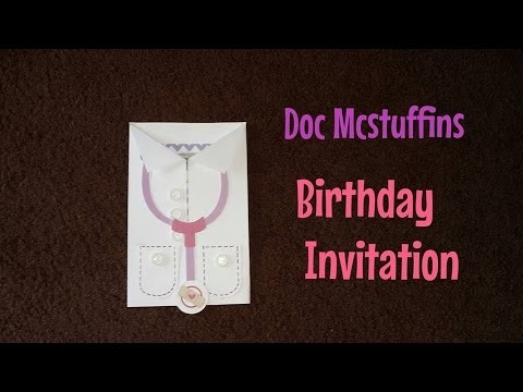 DIY Doc Mcstuffins Birthday Invitation!!