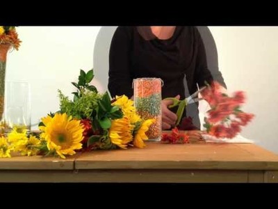 DIY Fall flower arrangement