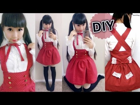 DIY Loyal Wine High Waist Skirt (Side Zipper)+ How to Gather a Skirt | Lolita Inspired Outfit