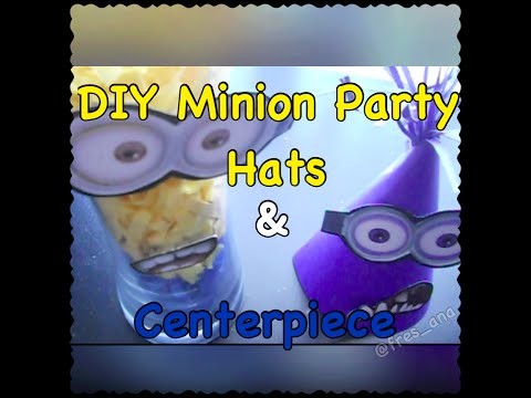 DIY Minion Party Hats & Centerpiece