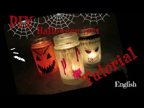 DIY scary jars! How to DECORATE your home at HALLOWEEN 2014, CHEAP and EASY! [SissyloveTv]