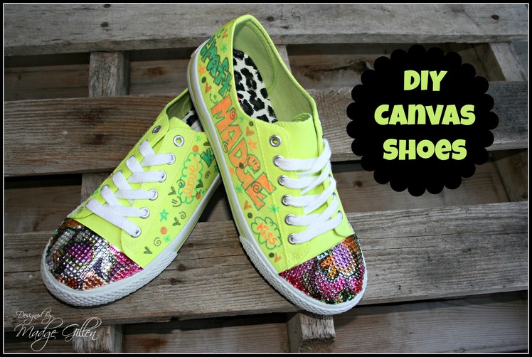 DIY Shoes using Fabric Markers and Bling