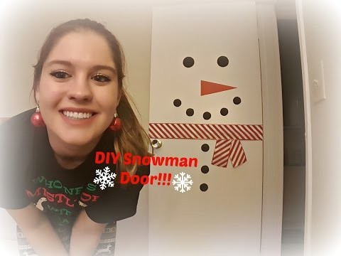 DIY:  Snowman Door Christmas Decoration