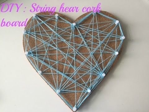 DIY string heart cork board ❤️