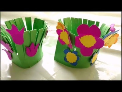 Easy Paper Craft Flower Garden Making For Kids | Paper Craft DIY