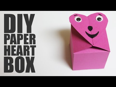 How to make a paper heart box - DIY heart box