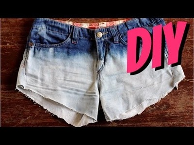 DIY || Bleached Ombre Denim Shorts!!!