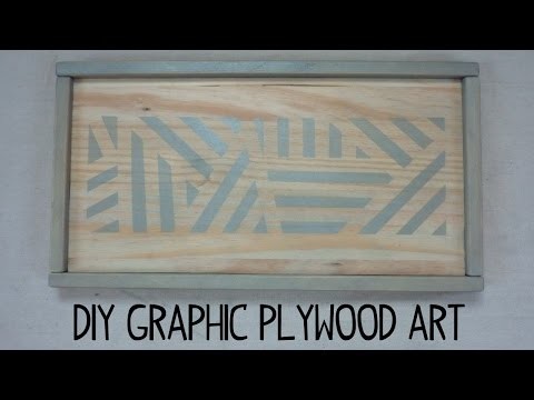 DIY Graphic Painted Plywood Art