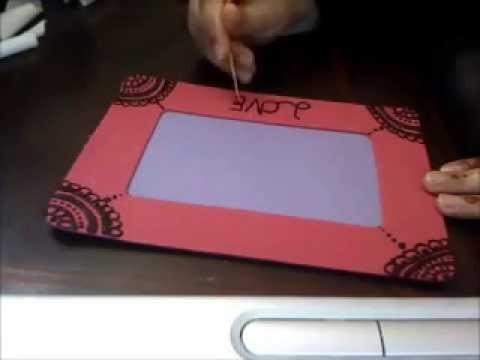 DIY: How to make henna designed Picture frame