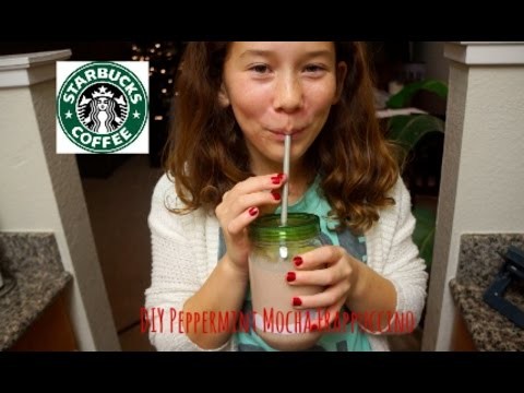 DIY Starbucks Peppermint Mocha Frappuccino