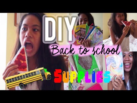 Diy Back to School Supplies!(Diy tie dye notebook,name plates,Pizza coin purse etc.)