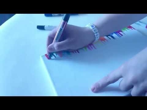 DIY: Watercolor painting (with alcohol) and permenant markers