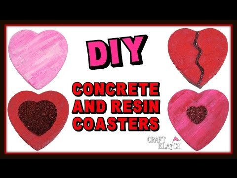 Concrete and Resin Heart Coasters DIY ~ Another Coaster Friday