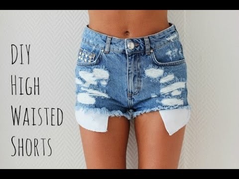 DIY Summer Clothes! High Waisted Shorts! EASY ♥ │Jak zrobić szorty, krótkie spodenki?