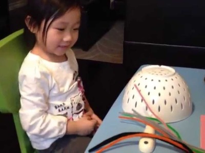 DIY Toddler Learning Activity - "Pipe Cleaner Colander"