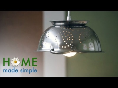 DIY: Make a Hanging Colander Lamp for Your Kitchen | Home Made Simple | Oprah Winfrey Network