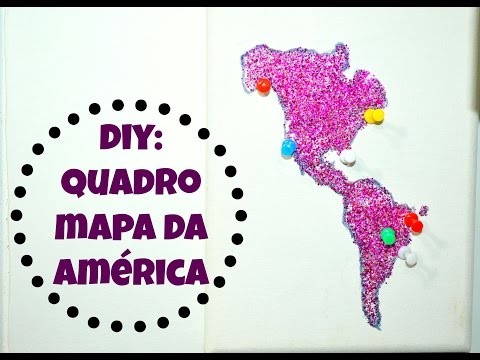 DIY || QUADRO DA AMÉRICA! || ROOM DECOR ♥